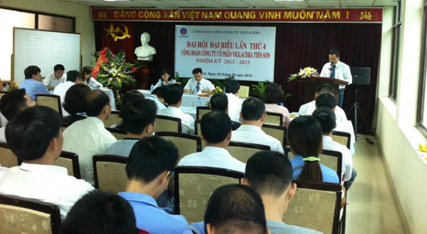 Công đoàn Công ty cổ phần Viglacera Tiên Sơn tổ chức Đại hội Công đoàn nhiệm kỳ 2013 – 2015